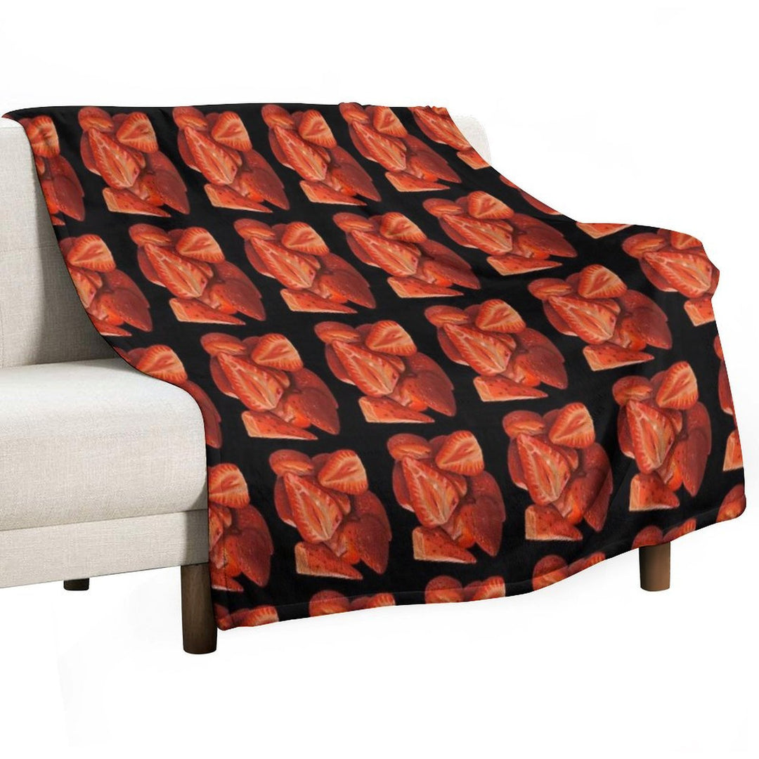 Juicy Strawberries Gift-ready Throw Blanket