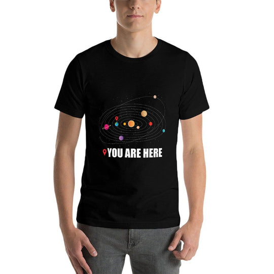 YOU ARE HERE Map Marker Planet Earth in Solar System Meme  Breathable T-Shirt