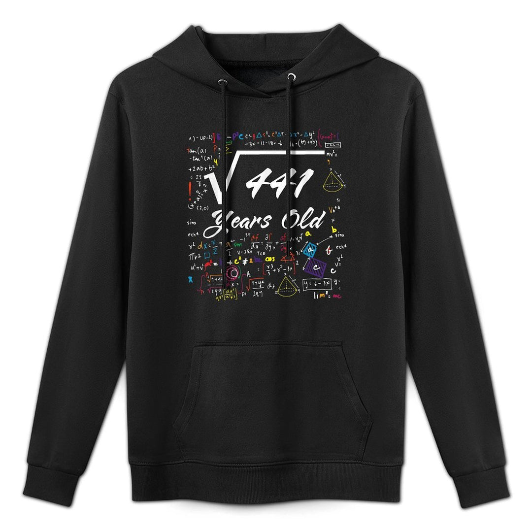 Square Root of 441 21 Years Old 21st Birthday Relaxed Fit Hoodie