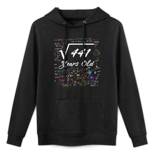 Square Root of 441 21 Years Old 21st Birthday Relaxed Fit Hoodie