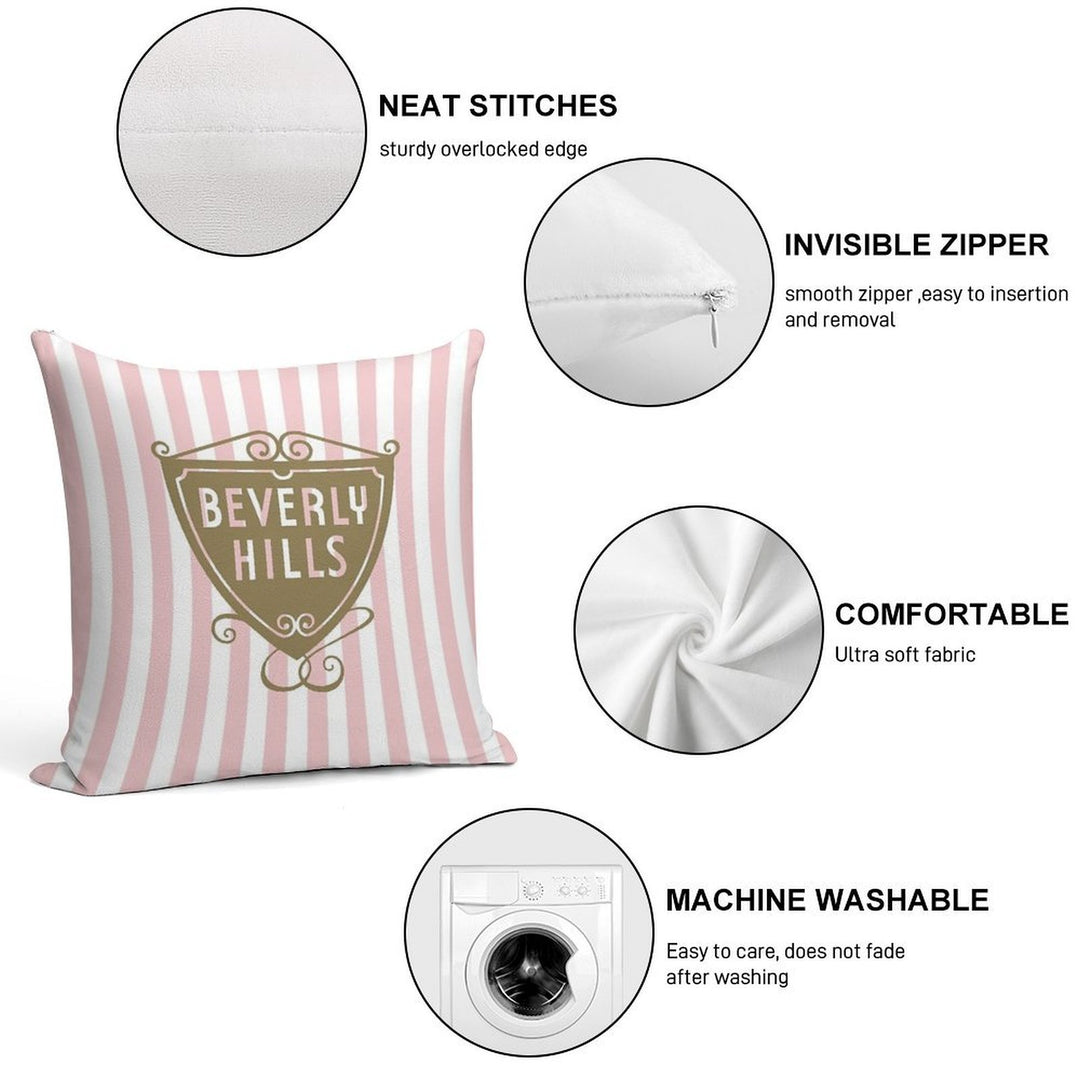 Beverly Hills Shield Soft Durable Construction Throw Pillow