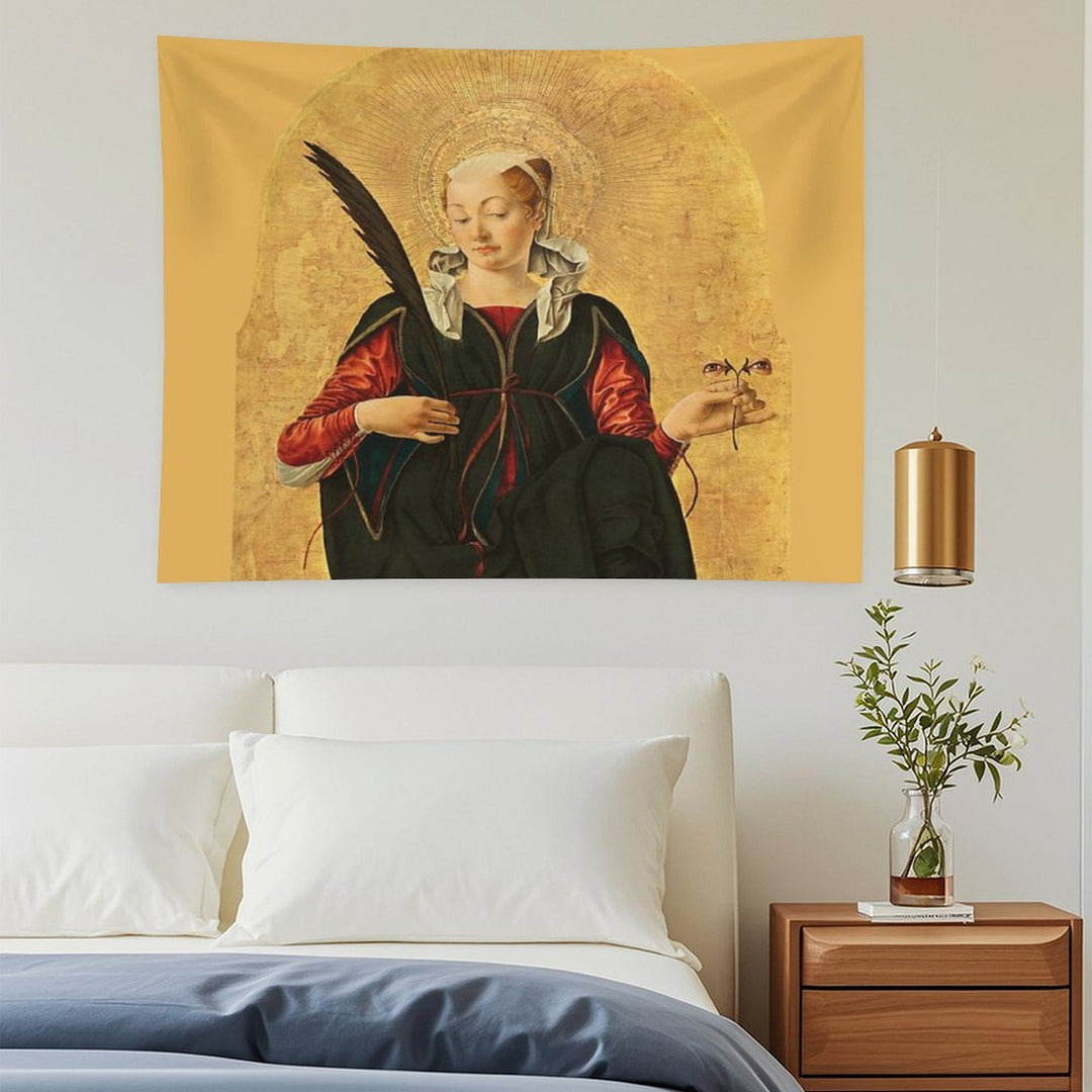 Digitally Remastered St. Lucy by Francesco Del Cossa Tapestry