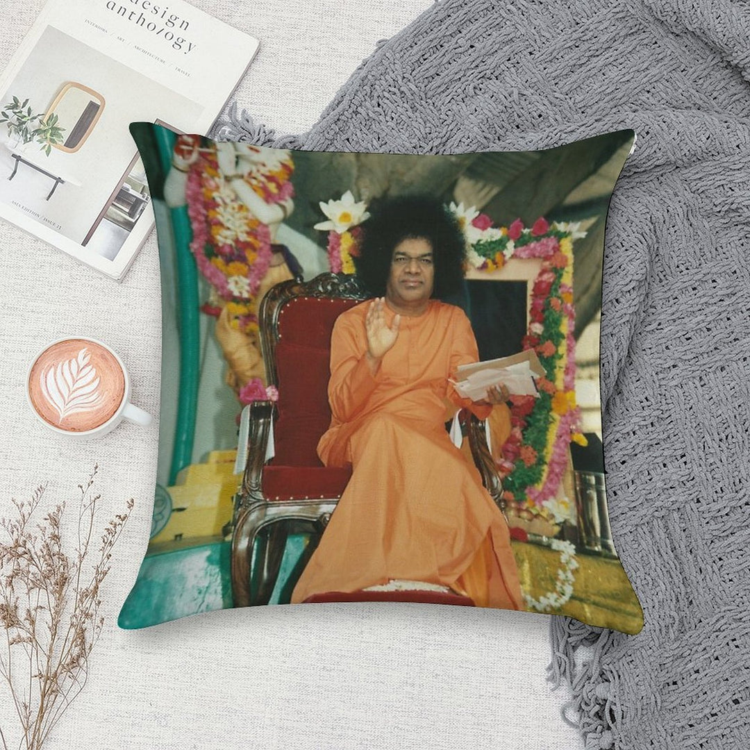 Sathya Sai Baba Blessings High Quality Soft Skin-Friendly Throw Pillow