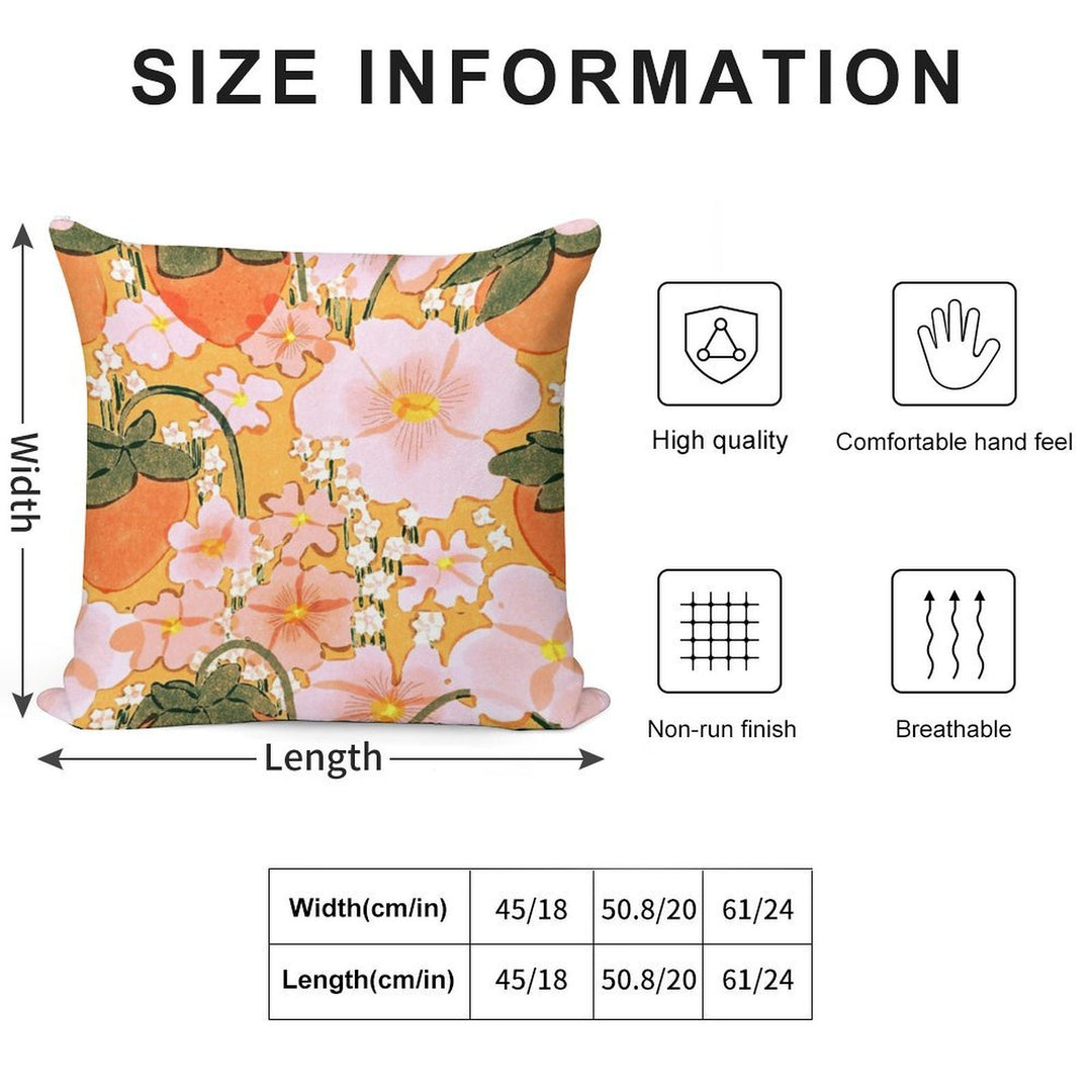 Strawberry Fields II Soft Decorative Cover Throw Pillow