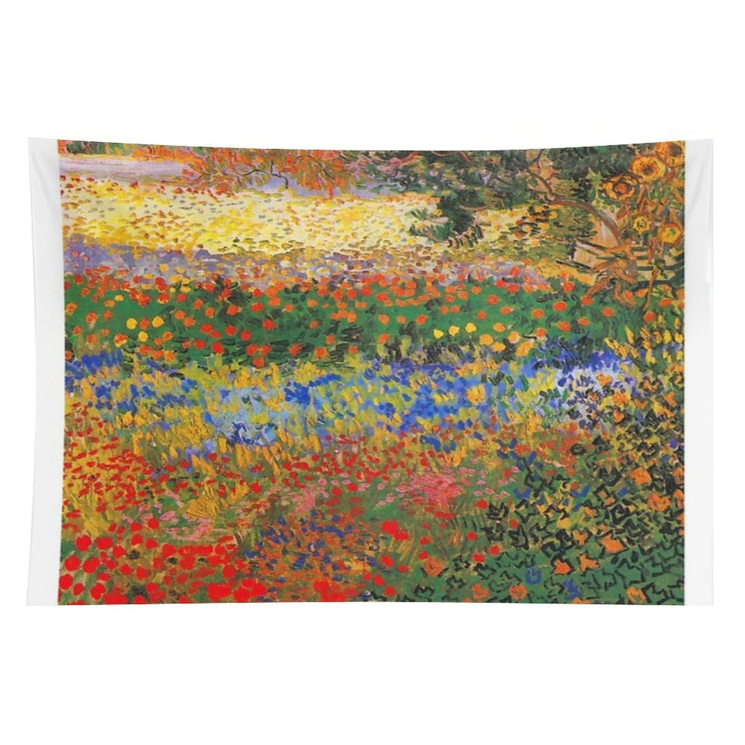 Flower Garden Painting by Vincent Van Gogh Tapestry
