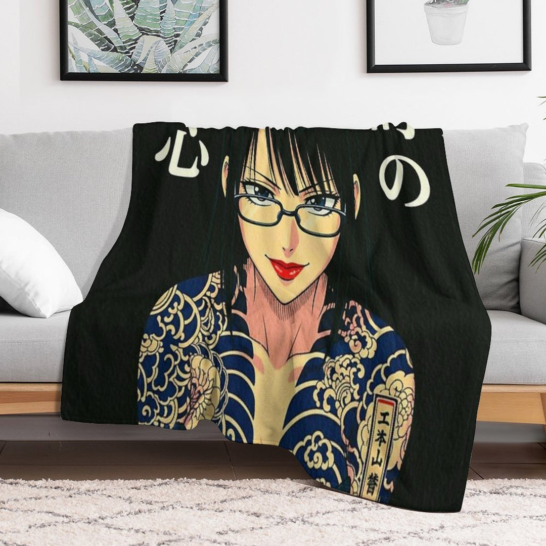 90s Anime Black Widow Lightweight Throw Blanket