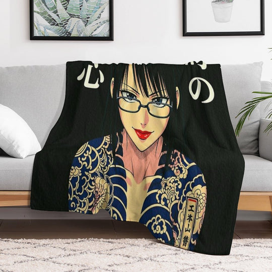 90s Anime Black Widow Lightweight Throw Blanket