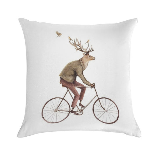 Even A Gentleman Rides Soft Easy Maintenance Throw Pillow
