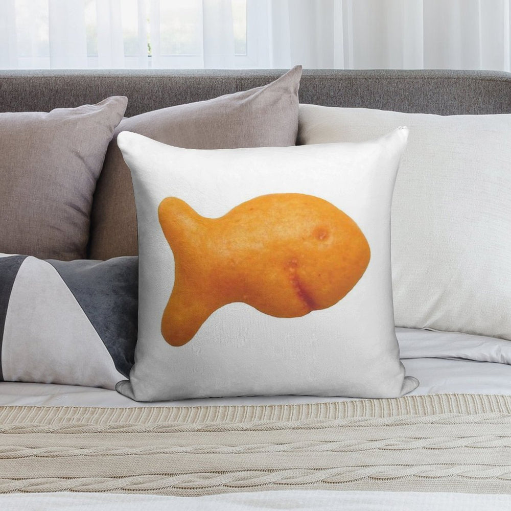 Goldfish Cracker Soft Shrink-Resistant Throw Pillow