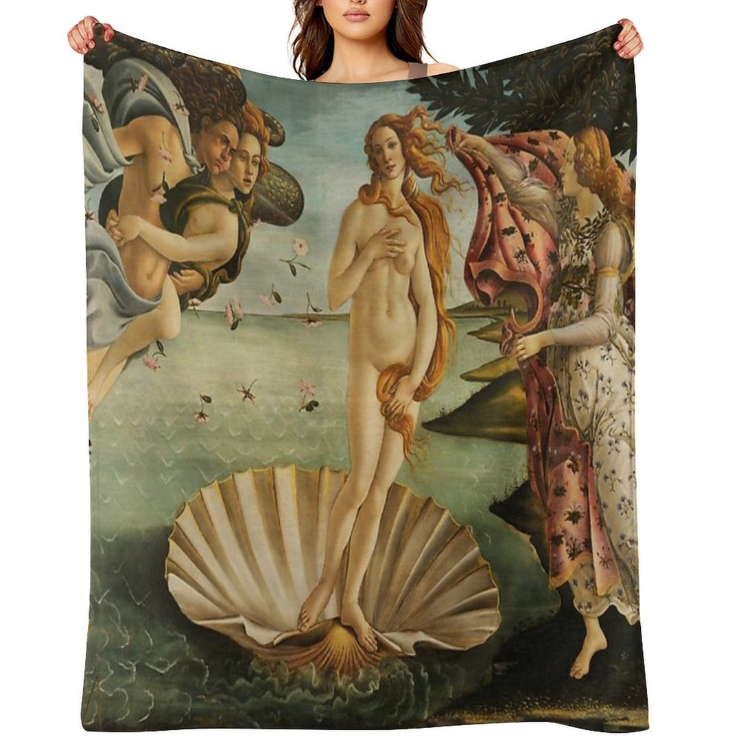 Sandro Botticelli -Birth of Venus Machine-washable Throw Blanket