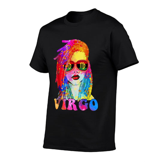 Virgo Locd Woman Black Queen Art Zodiac Birthday  Quick-drying T-Shirt