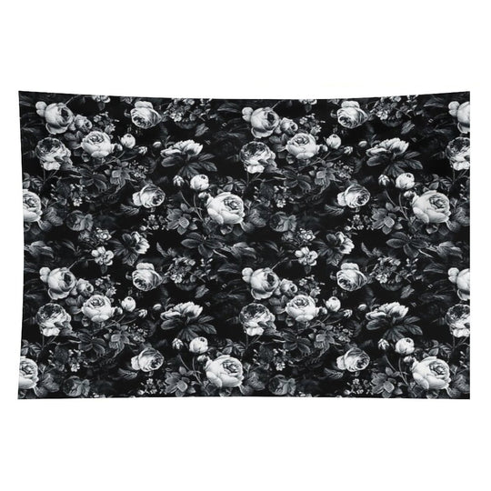 Roses Black And White Tapestry
