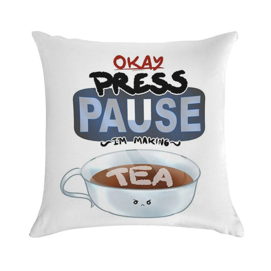 Ragequit Tea Break Soft Hidden Zipper Throw Pillow