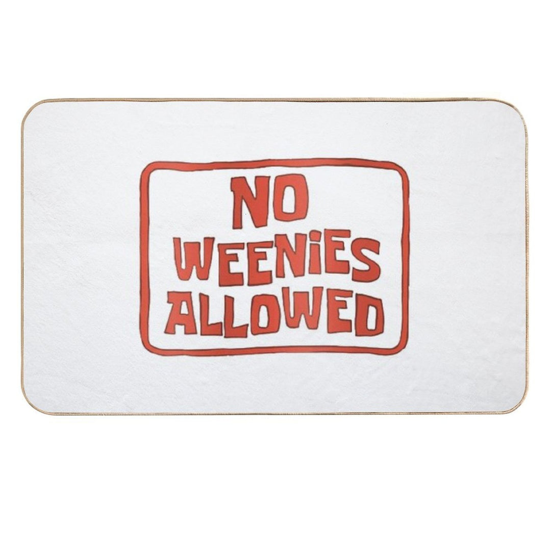 No Weenies Allowed  Toxin-Free Bath Mat