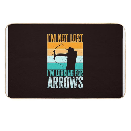 I'M Not Lost I'M Looking For Arrows. Retro Vintage Archery Lover Gift For Archers  Anti-Trip Bath Mat
