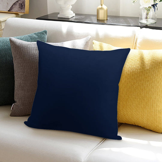 Dark Blue  Maastricht Blue Solid Color Soft Washable Throw Pillow