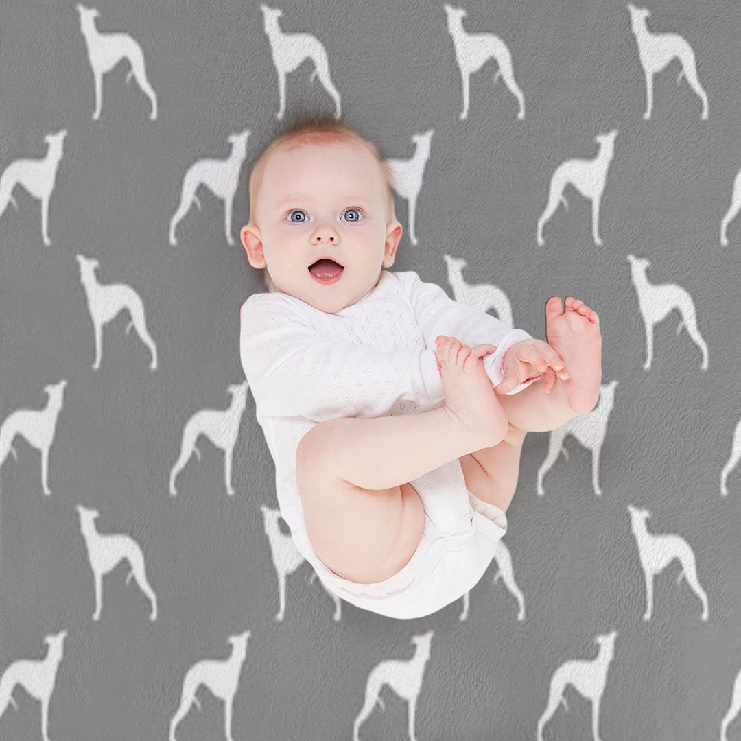 Whippet Silhouette(s) Quick-dry Throw Blanket
