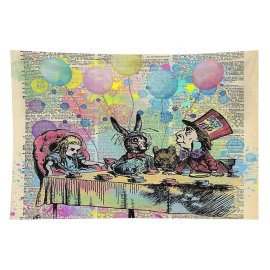 Tea Party Celebration - Alice In Wonderland Tapestry