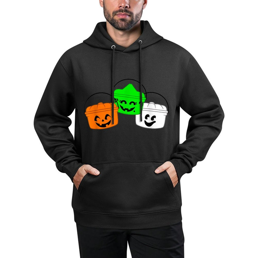 Retro Halloween Boo Buckets Trick Or Treat Pails Meal Relaxed Fit Hoodie