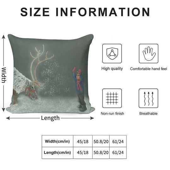 Christmas Wonder Soft Hidden Zipper Throw Pillow