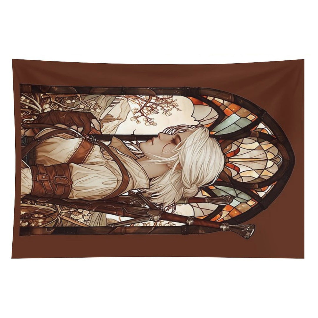 Stained Glass Ciri Tapestry