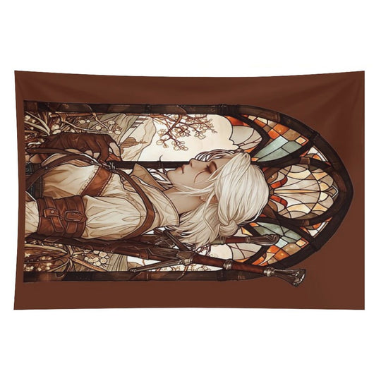Stained Glass Ciri Tapestry