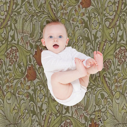 William Morris Floral Lily Willow Art Print Design Sustainable Throw Blanket