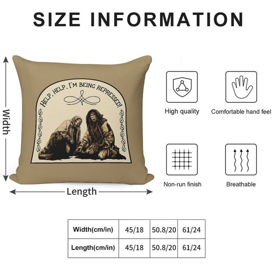 Holy Grail Peasant Being Repressed Soft Short Plush Fabric Throw Pillow