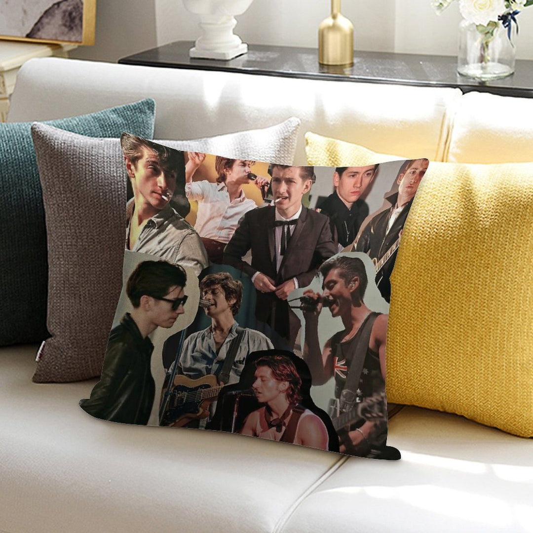 Alex Turner Arctic Monkeys Collage Soft Skin-Friendly Throw Pillow