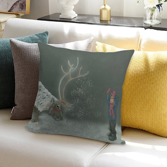 Christmas Wonder Soft Hidden Zipper Throw Pillow