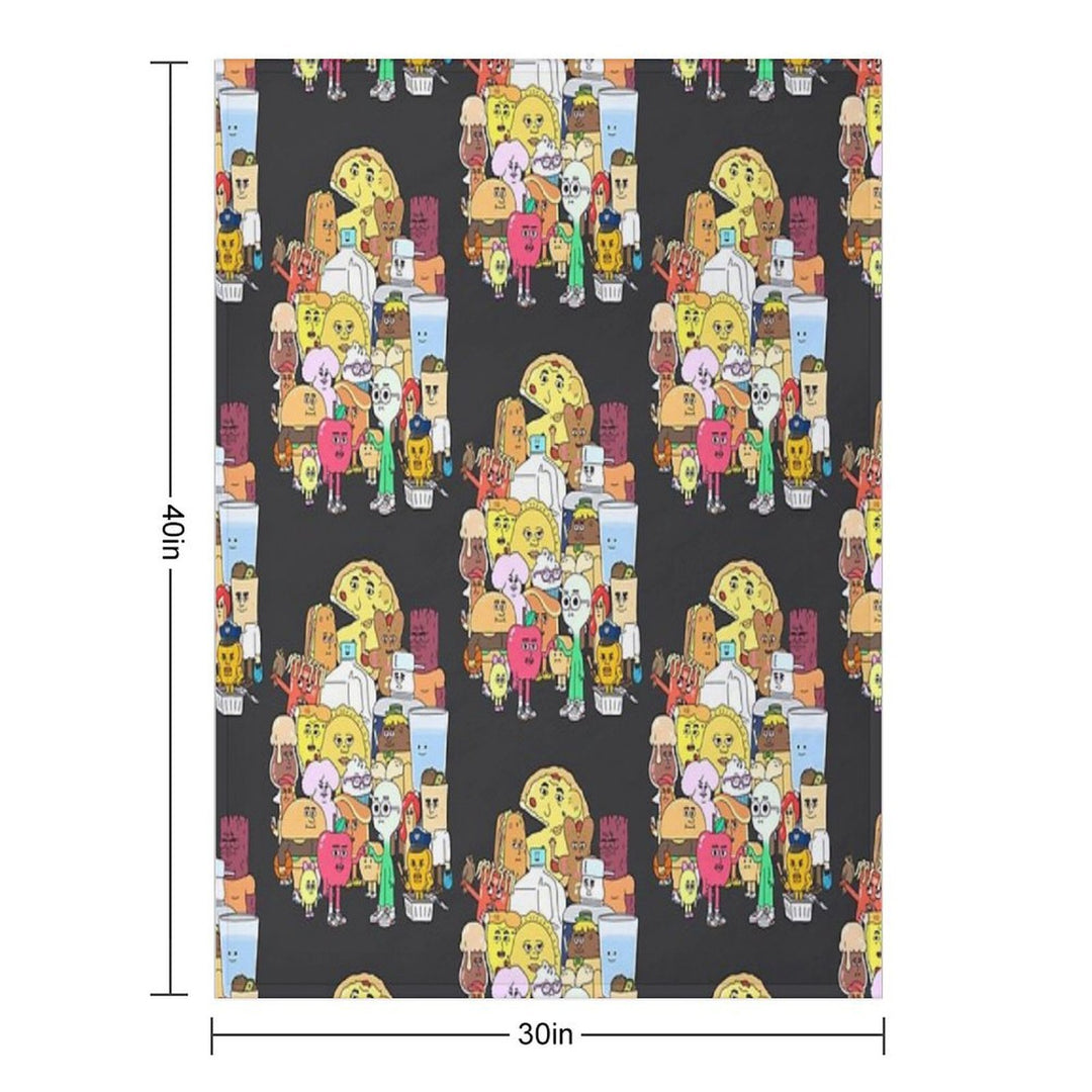 The Apple And Onion Gang Premium Throw Blanket