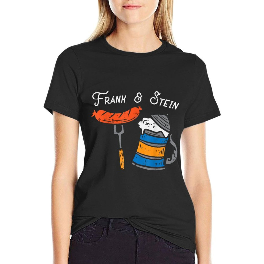 Frank And Stein Funny German Bavarian Oktoberfest Men Women  Graphic-printed T-Shirt