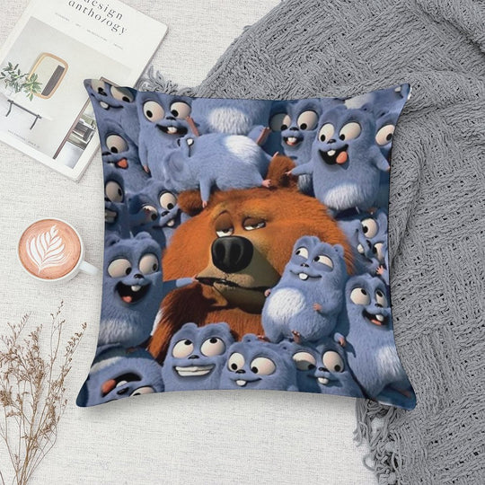 Grizzy And The Lemmings Soft Bedroom Essential Throw Pillow