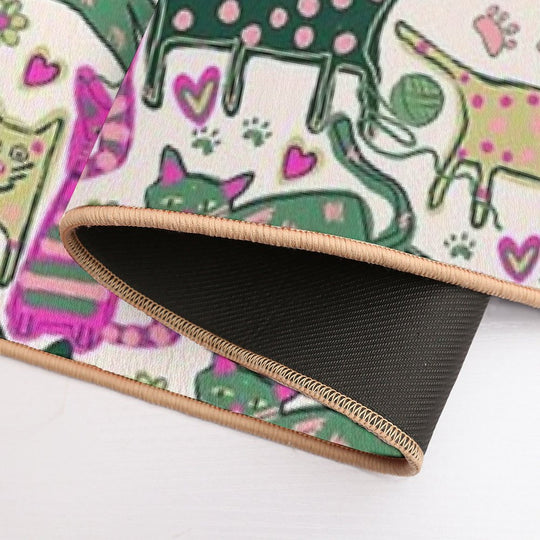 Playful Cats  Non-Slip Bath Mat