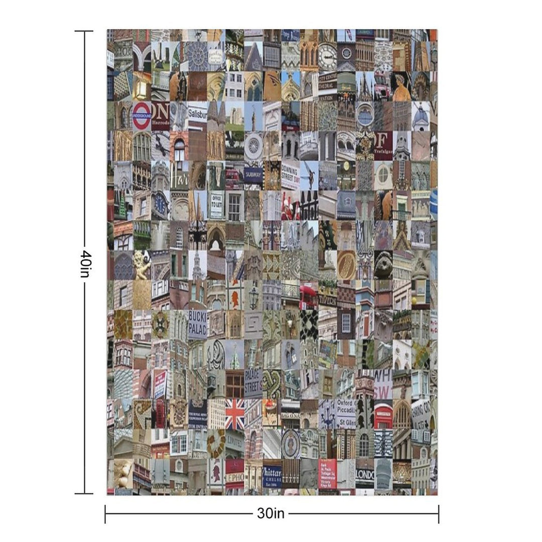 London, England Anti-pilling Throw Blanket