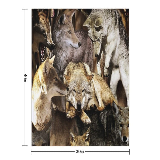 Coyotes Velvety-soft Throw Blanket