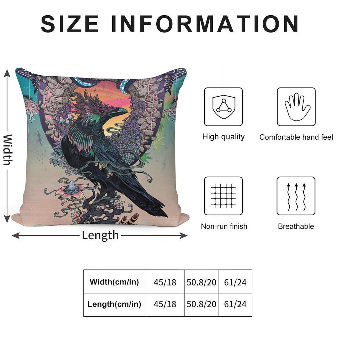 Oracle Soft Hidden Zipper Throw Pillow