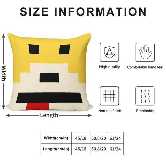 Mr. Oizo - Flat Eric Minimal Yellow Soft Luxury Feel Throw Pillow