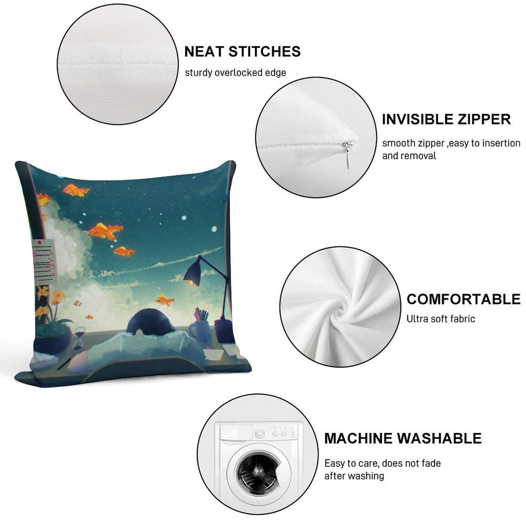 Dreaming... Soft Anti-Pilling Throw Pillow