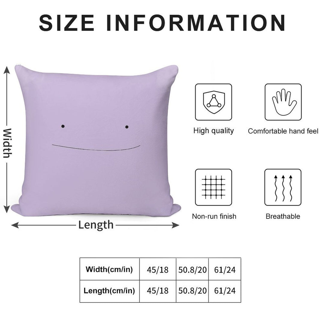 Ditto Face Soft Decorative Cover Throw Pillow