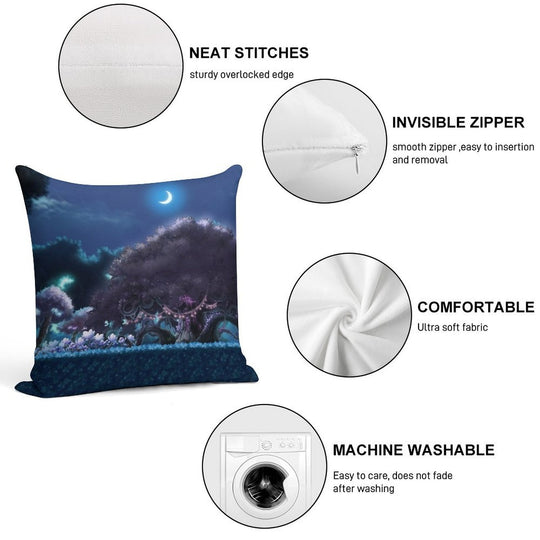 Arcana Forest (MapleStory) Soft Short Plush Fabric Throw Pillow