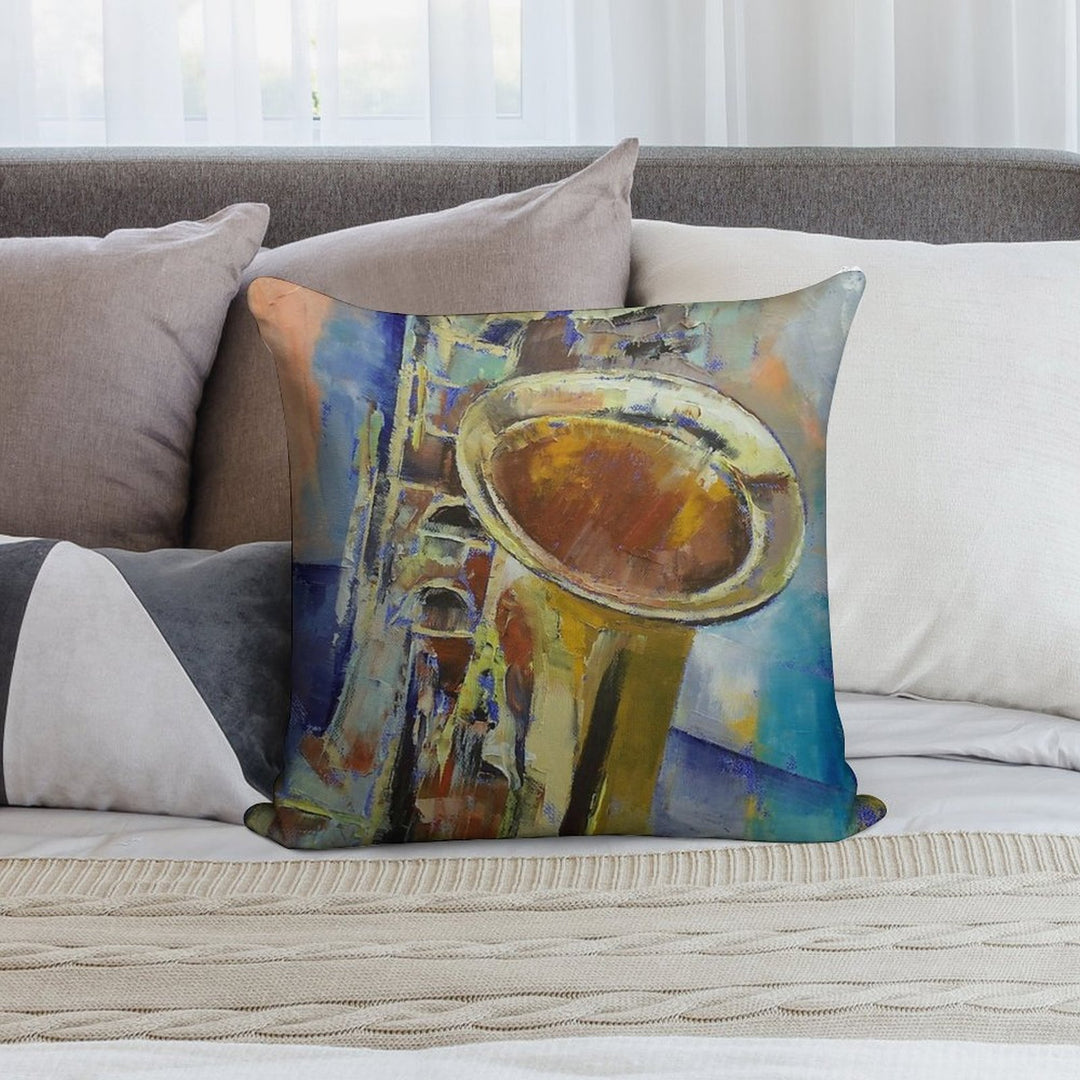 Saxophone Soft Anti-Pilling Throw Pillow