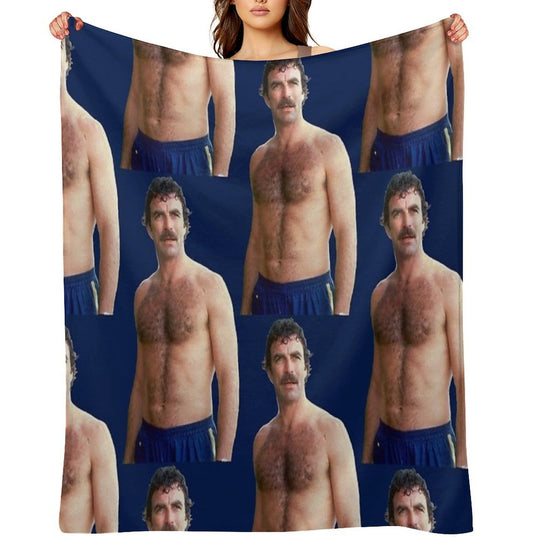 Tom Selleck Versatility Throw Blanket
