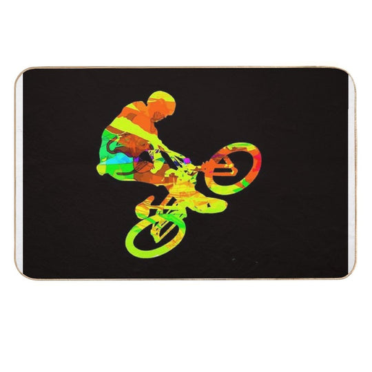 Mountain Bike Cyclist Bike  Multi-Purpose Bath Mat