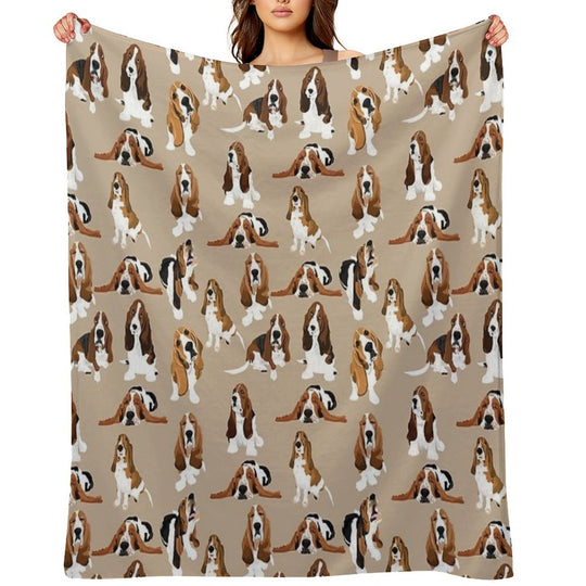 Basset Hound Durable Throw Blanket