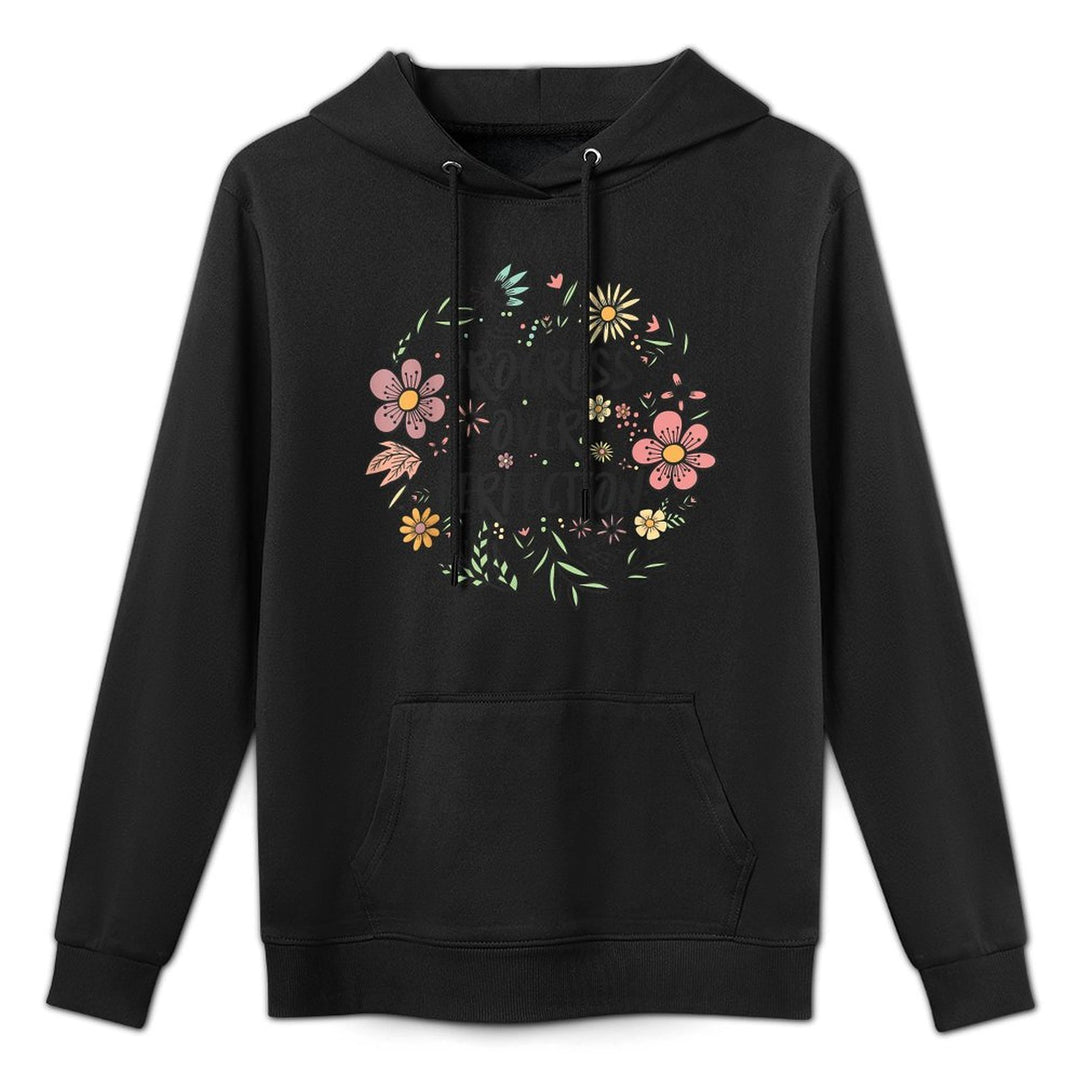 Motivational Progress Over Perfection Back To School Teacher Pilling-Resistant Hoodie