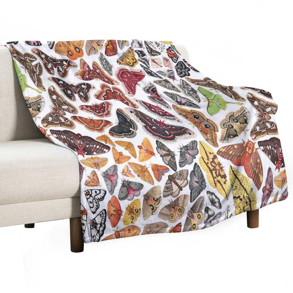 Saturniid Moths of North America Pattern Gift-ready Throw Blanket