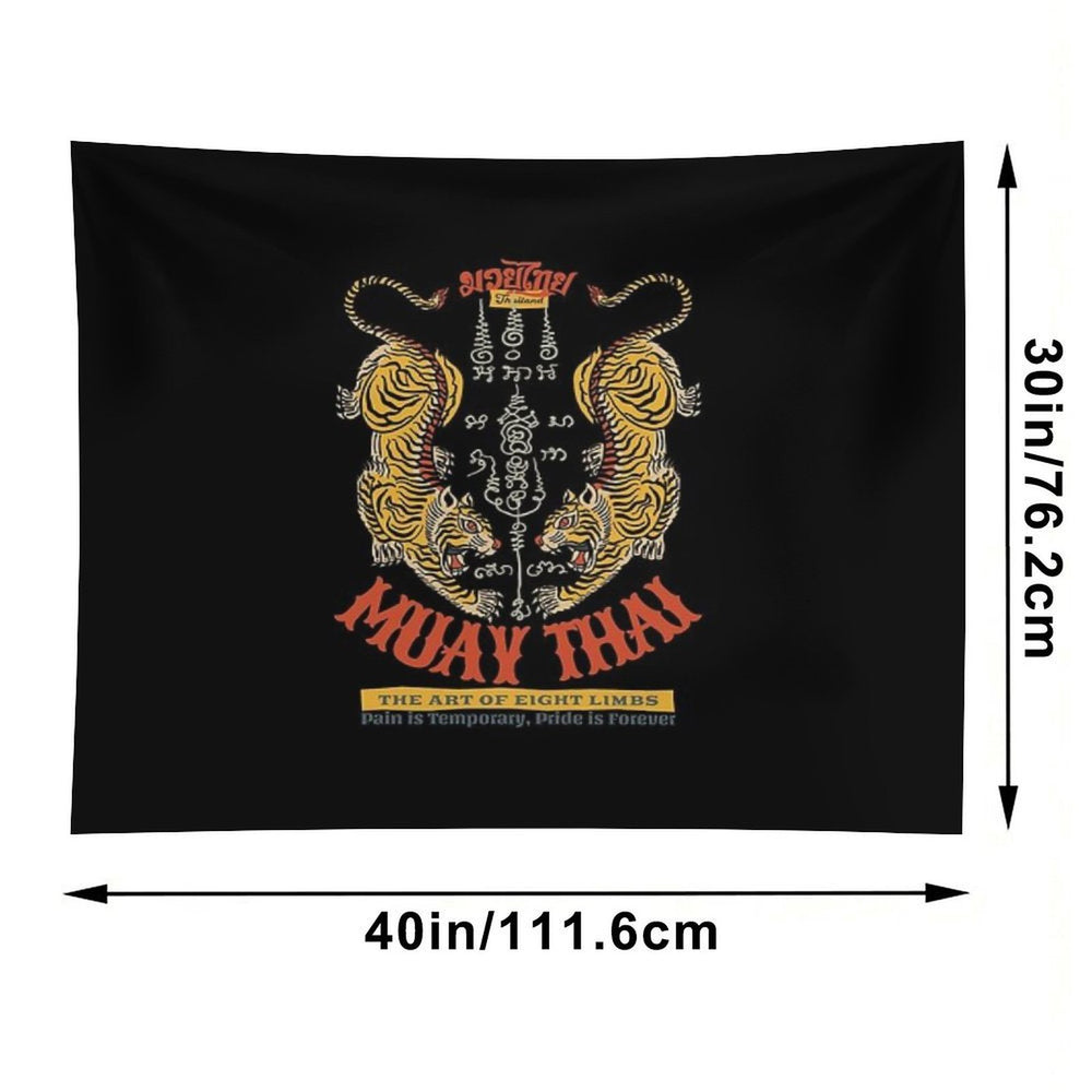 Classic Muay Thai Tiger Tattoo Tapestry