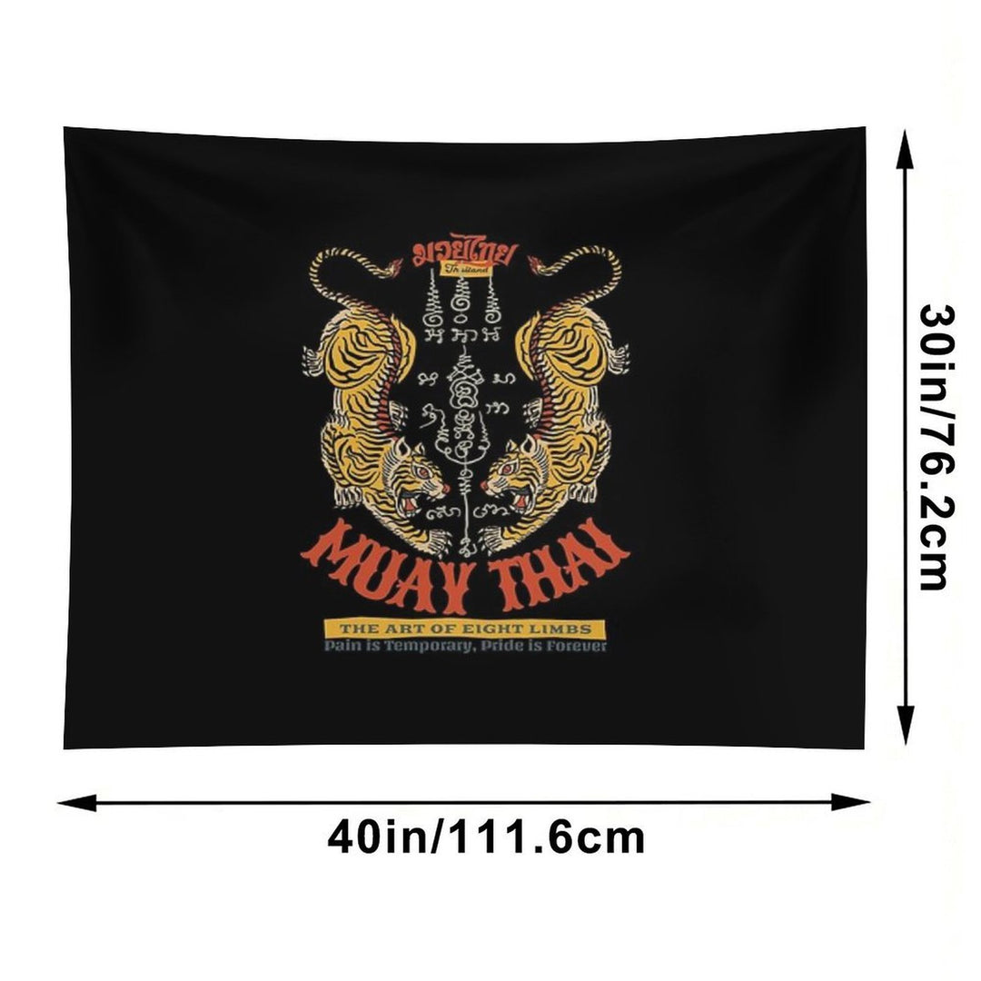 Classic Muay Thai Tiger Tattoo Tapestry