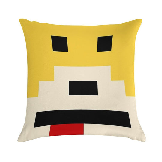 Mr. Oizo - Flat Eric Minimal Yellow Soft Luxury Feel Throw Pillow
